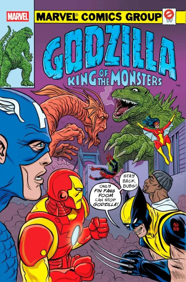 Godzilla Vs. Avengers #1 Mike Allred Godzilla King of The Monsters Homage Variant - Ash Avenue Comics