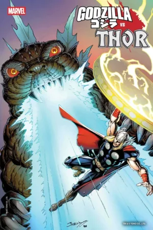 Godzilla Vs. Thor #1 Mark Bagley Foil Variant - Ash Avenue Comics