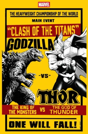 Godzilla Vs. Thor #1 Lee Garbett Versus Variant - Ash Avenue Comics